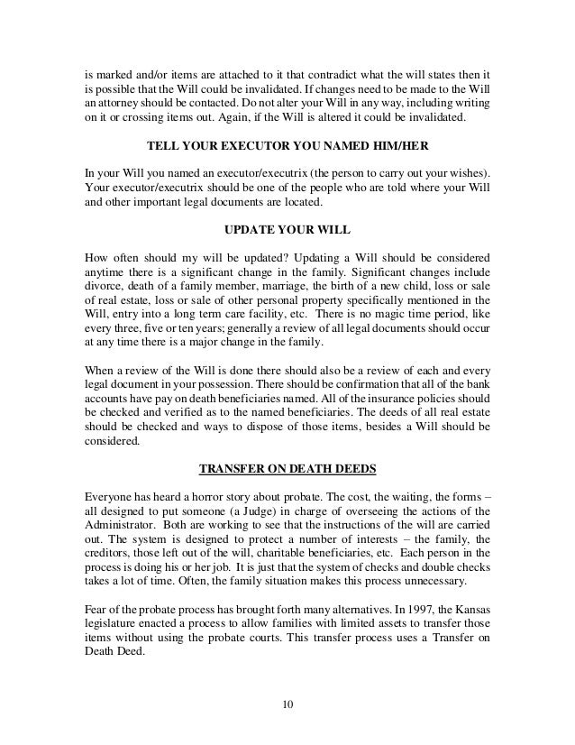 last will and testament kansas law on last will and testament